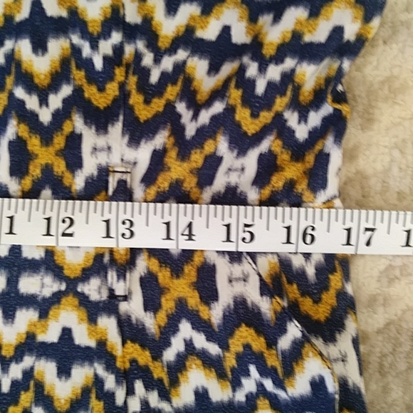 Mlle Gabrielle Collared Button Up Dress PL Navy White Mustard Yellow - Picture 16 of 16